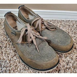 Men's Ahnu Evaflex Leather/Textile Walking Shoe Vibram Soles Casual, Size 8.5
